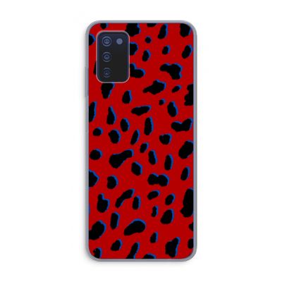 Red Leopard: Samsung Galaxy A03s Transparant Hoesje