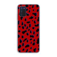 Red Leopard: Samsung Galaxy A03s Transparant Hoesje