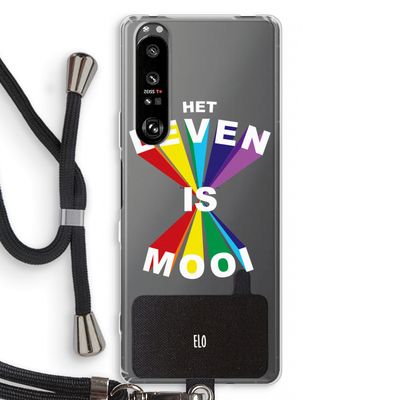 Het Leven Is Mooi: Sony Xperia 1 III Transparant Hoesje met koord