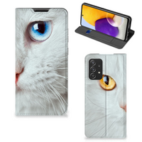 Samsung Galaxy A72 (5G/4G) Hoesje maken Witte Kat - thumbnail