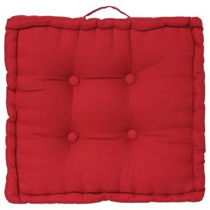 Atmosphera Vloerkussen Square - rood - katoen - 40 x 40 x 8 cm - vierkant - Extra dik