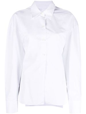 Alexander Wang chemise cintrée à logo brodé - Blanc