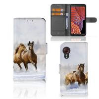 Samsung Galaxy Xcover 5 | Telefoonhoesje | Met pasjeshouder | Paarden