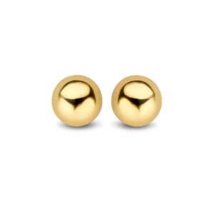 New Bling 9NB-0373 Oorknoppen Halve Bol zilver Medium goudkleurig