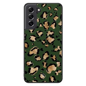 Samsung Galaxy S21 FE hoesje - Luipaard groen