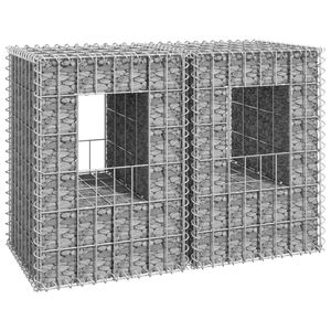 VidaXL Schanskorf palen 2 st 40x40x60 cm ijzer