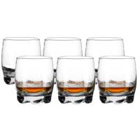 LAV whisky/water/drinkglazen Adora - verdikte bodem - 6x stuks - 290 ml