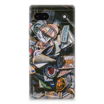 Google Pixel 6A | Siliconen hoesje | met foto Badges