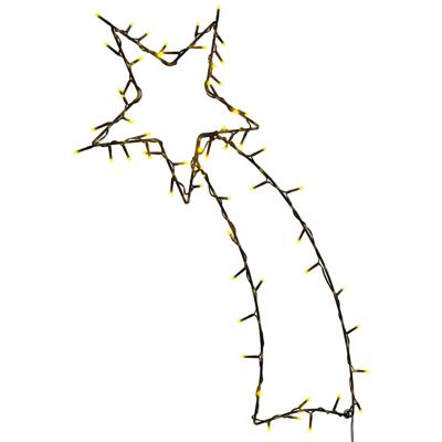 VidaXL Kerstverlichting vallende ster silhouet 80 leds warm wit