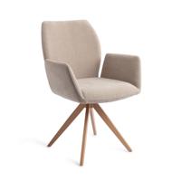 Jesper Home Draaibare Eetkamerstoel 'Misaki' Turn Peach, kleur Sand Strand