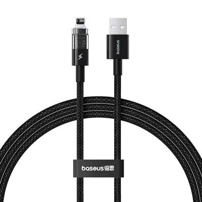 Baseus Gem USB naar IP 2.4A snellaadkabel 1 m Zwart