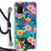 Tropisch 2: Oppo A92 Transparant Hoesje met koord