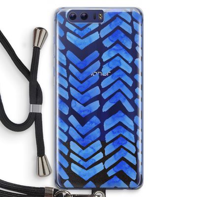 Blauwe pijlen: Honor 9 Transparant Hoesje met koord