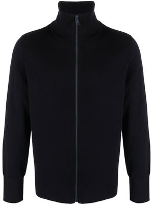 SANDRO cardigan zippé à col montant - Bleu