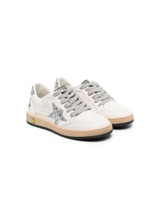 Golden Goose Kids baskets Ball Star en cuir - Blanc