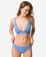 HEMA Damesbikinibroekje Mila structuur lichtblauw (lichtblauw)