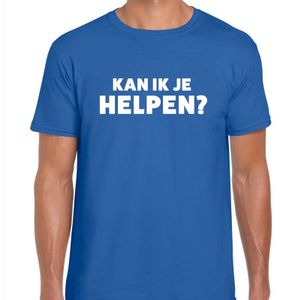 Kan ik je helpen beurs/evenementen t-shirt blauw heren