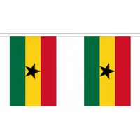 Polyester Ghana vlaggenlijn   -