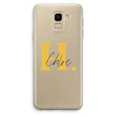 Amber Script: Samsung Galaxy J6 (2018) Transparant Hoesje