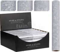 Tafelloper Organza 30x500cm Zilver Assorti 1st