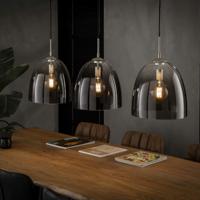 Glazen Hanglamp Misha 3-lamps - Mat nikkel - thumbnail