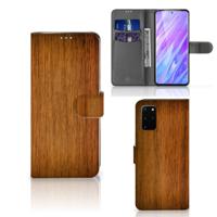 Samsung Galaxy S20 Plus | Book Style Case | Donker Hout