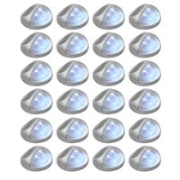 Solarwandlampen LED 24 st rond zilverkleurig