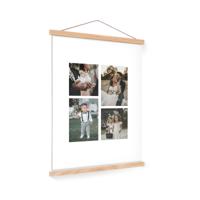 Gepersonaliseerde poster met houten posterhanger 40x60