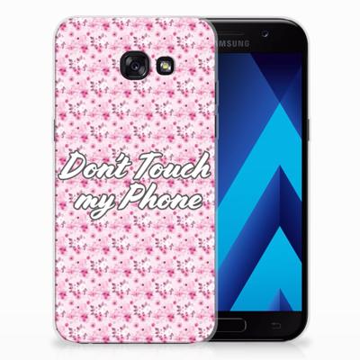 Samsung Galaxy A5 2017 Silicone-hoesje Flowers Pink DTMP Samsung Galaxy A5 2017 Silicone-hoesje Flowers Pink DTMP