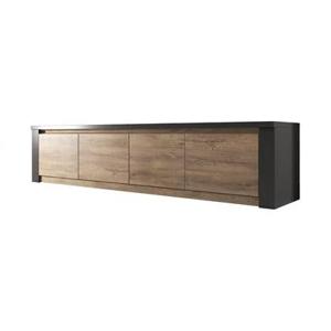 Meubella TV-Meubel Monaco - Eiken - Grijs - 4 deuren - 170 cm