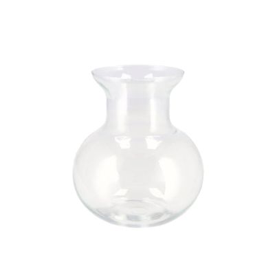 Bloemenvaas Mira - bol vaas model - transparant glas - D16 x H17 cm