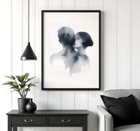 Lieflijk stel Minimalistische poster