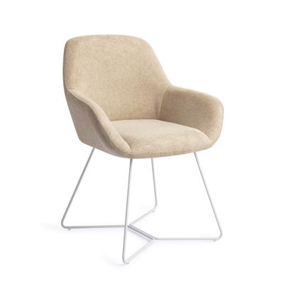 Jesper Home Eetkamerstoel 'Kushi' Beehive White, kleur Desert Dunes