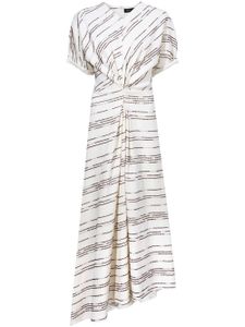 Proenza Schouler robe longue à rayures - Blanc