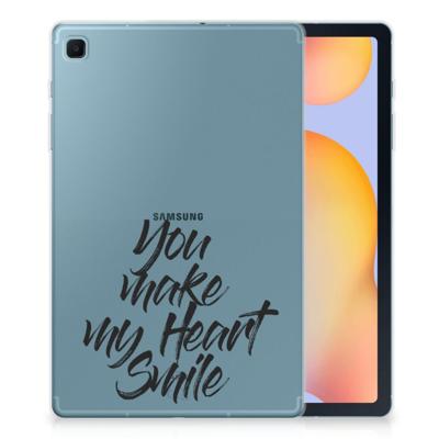 Samsung Galaxy Tab S6 Lite | S6 Lite (2022) Back cover met naam Heart Smile Samsung Galaxy Tab S6 Lite | S6 Lite (2022) Back cover met naam Heart Smile