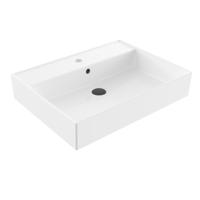 Wastafel Sanilux Edge Keramiek 60 1 Kraangat Glans Wit Sanilux