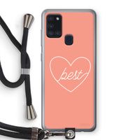 Best heart: Samsung Galaxy A21s Transparant Hoesje met koord