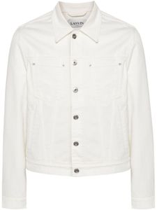 Lanvin veste en jean à patch logo - Blanc