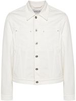 Lanvin veste en jean à patch logo - Blanc