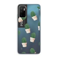 Cactusprint roze: Xiaomi Poco M3 Pro 5G Transparant Hoesje