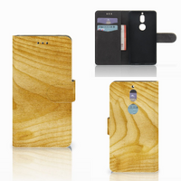 Nokia 7 Book Style Case Licht Hout