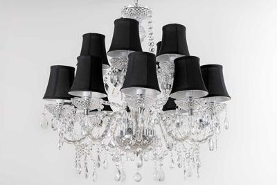 Lampenkap set van 15 Chandelier zwart - 44803