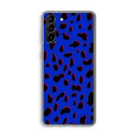 Blue Leopard: Samsung Galaxy S21 Plus Transparant Hoesje