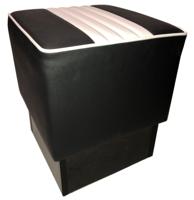 Hollywood Diner Checkers Poef - Zwart LAATSTE STUKS