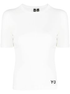 Y-3 haut en coton biologique à manches courtes - Blanc