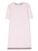 Thom Browne Kids robe en coton à rayures - Rose