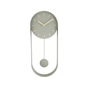 Karlsson Wandklok Pendulum Charm - Staal Jungle Groen - 50x20x4,8cm