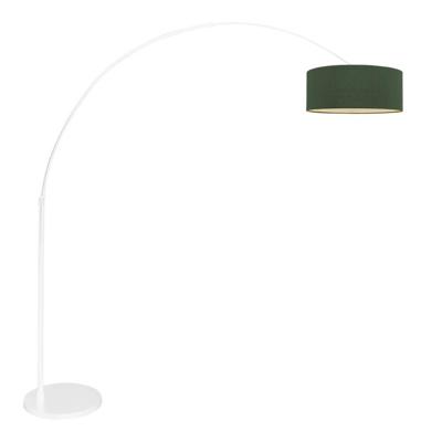 Steinhauer Groene booglampSparkled met velvet kap - 7171W