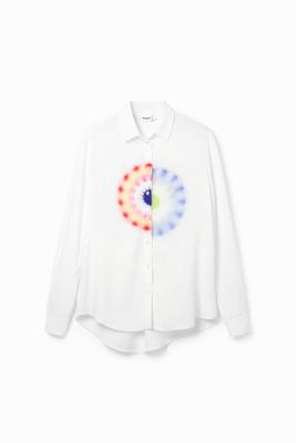 Geometrisch T-shirt viscose - WHITE - M