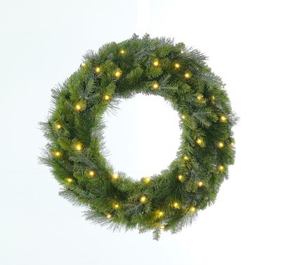 Fraser krans 60 cm met warm LED kerstboom - Holiday tree